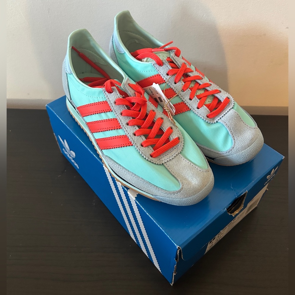 Adidas SL 72 OG W with Red and Teal Accents